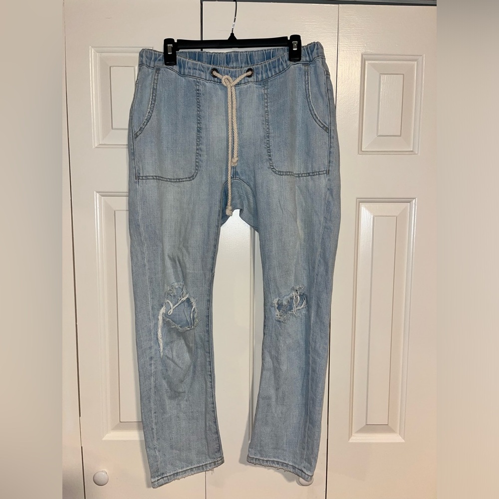 One Teaspoon Women's Shabbies Drawstring Boyfriend Jeans Size Small